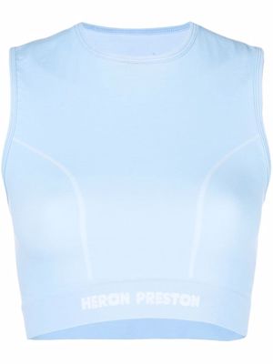 Heron Preston Active sleeveless logo top - Blue