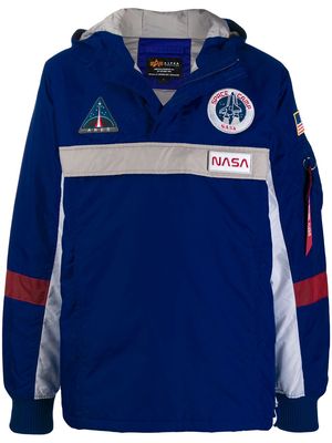 Alpha Industries NASA logo anorak jacket - Blue
