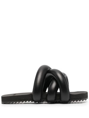 yume yume Tyre crossover-strap sandals - Black