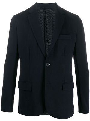 Emporio Armani single-breasted fitted blazer - Blue