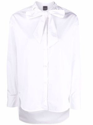 Lorena Antoniazzi pussbow-collar cotton shirt - White