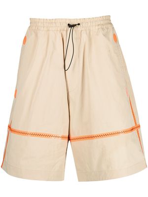 Dsquared2 contrast-stitching wide-leg shorts - Neutrals