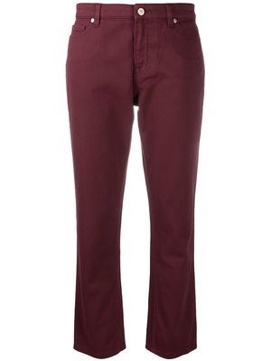 PS Paul Smith cropped straight-leg jeans - Red