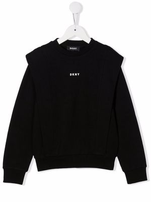 Dkny Kids logo-print cotton sweatshirt - Black