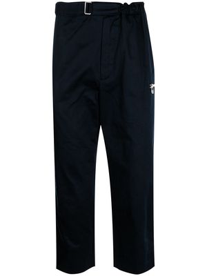 OAMC cropped leg cotton trousers - Blue