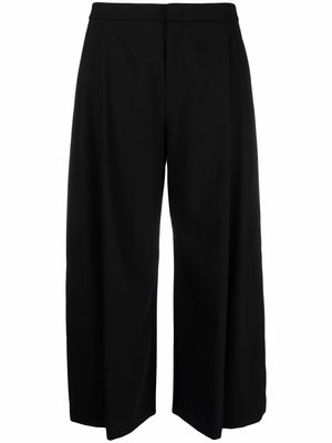 Vince pleated-detail high-waist trousers - Black