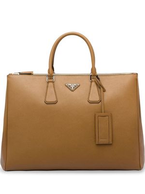 Prada Saffiano leather tote bag - Brown