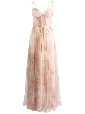 Marchesa Notte Bridesmaids Florence floral-print dress - Pink