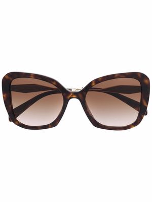 Prada Eyewear cat-eye tortoiseshell sunglasses - Brown