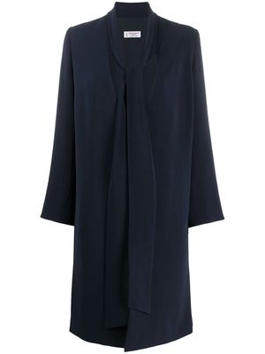 Alberto Biani V-neck robe coat - Blue