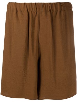 AMI Paris elasticated-waist Bermuda shorts - Brown