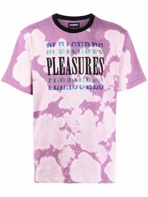 Pleasures tie-dye logo-print T-shirt - Purple