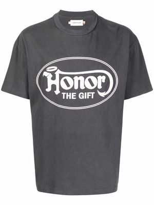 HONOR THE GIFT logo-print cotton T-shirt - Grey
