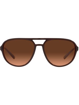 Dolce & Gabbana Eyewear aviator-frame gradient sunglasses - Brown