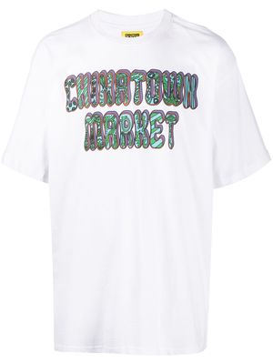 MARKET Hippie-print cotton T-shirt - White