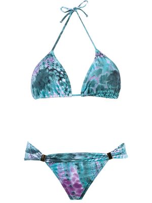 Brigitte triangle bikini set - Blue