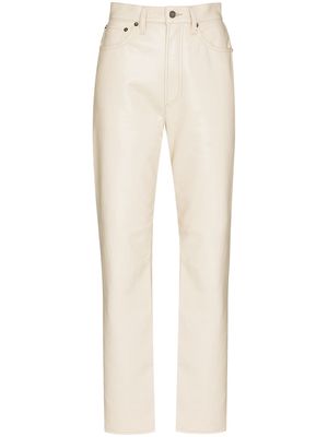 AGOLDE '90s Pinch Waist leather trousers - Neutrals
