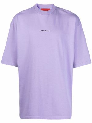 A BETTER MISTAKE Creative Disobedience oversized T-Shirt - Purple
