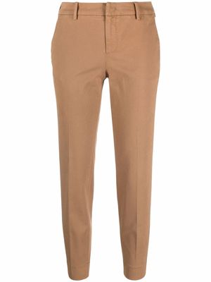 Pt05 mid-rise cropped slim fit trousers - Brown