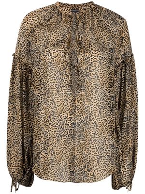 Wandering leopard print blouse - Neutrals