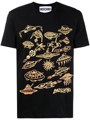 Moschino graphic-print T-shirt - Black