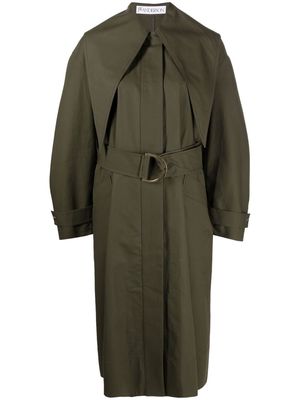 JW Anderson D-ring belted trench coat - Green