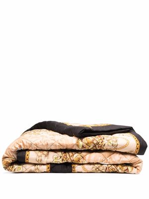 Philipp Plein quilted New Baroque blanket - Black