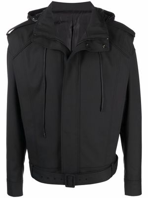 Juun.J wool-blend layered jacket - Black
