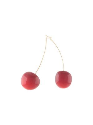 E.M. cherries pendant earring - Red