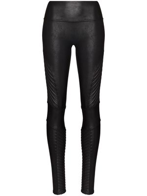 Spanx faux-leather high-rise leggings - Black