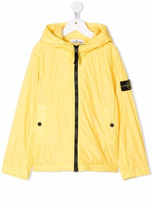 Stone Island Junior logo-patch sleeve jacket - Yellow