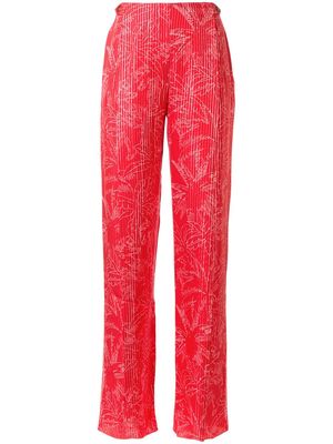 Giorgio Armani palm tree print trousers - Red