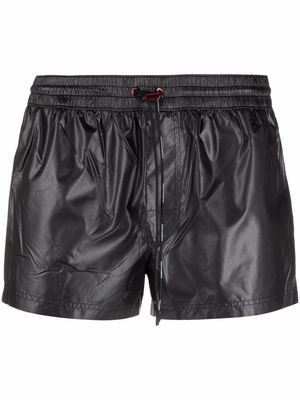 Dolce & Gabbana logo-print drawstring swim shorts - Black