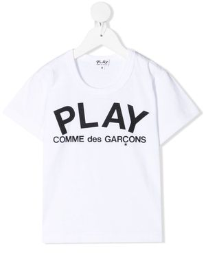 Comme Des Garçons Play Kids logo-print cotton T-shirt - White