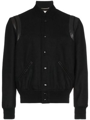 Saint Laurent Varsity wool jacket - Black