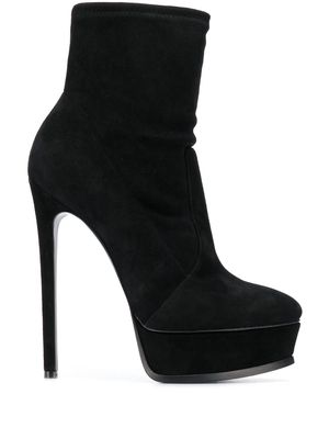 Casadei platform ankle boots - Black