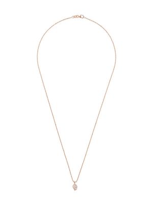 Anita Ko 18kt rose gold small palm leaf pendant necklace