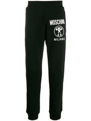 Moschino question logo track pants - Black