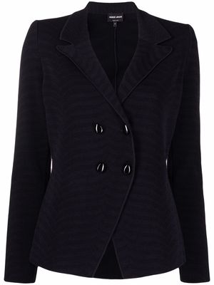 Giorgio Armani stripe detail blazer - Black