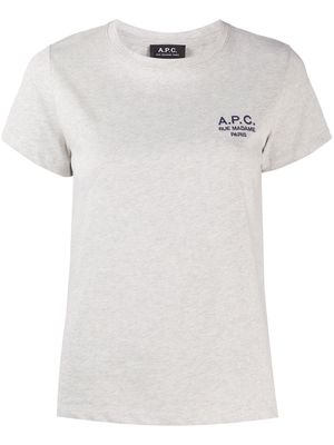 A.P.C. logo print t-shirt - Neutrals
