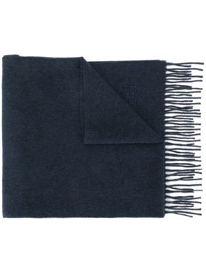 Bally cashmere-wool knit scarf - Blue