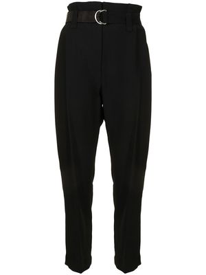 GOODIOUS cropped belted trousers - Black