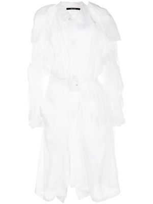Maison Margiela deconstructed silk trench coat - White