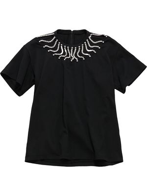 Christopher Kane crystal-embellished cotton T-shirt - Black