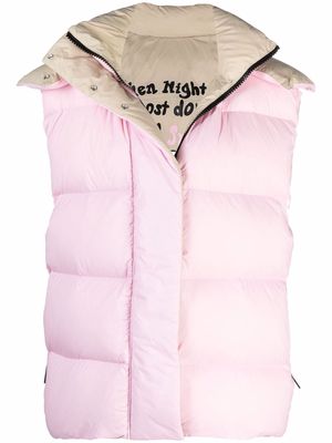 MSGM hooded down-filled gilet - Pink