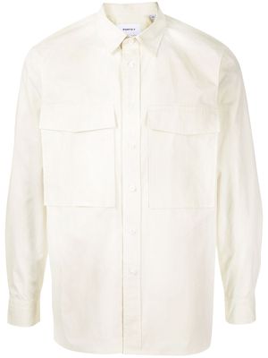 Ports V chest-pockets long-sleeve shirt - Neutrals