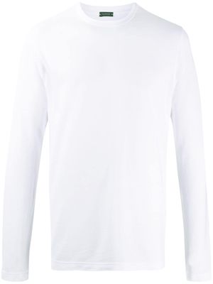 Zanone long-sleeved cotton T-shirt - White