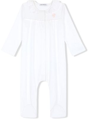 Dolce & Gabbana Kids DG-embroidered jersey and poplin pajamas - White