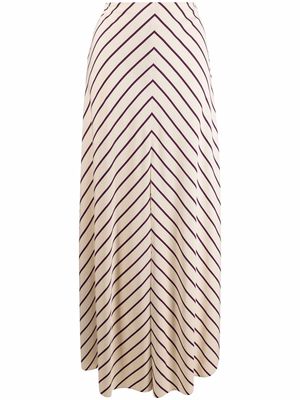 Giambattista Valli striped maxi skirt - Neutrals