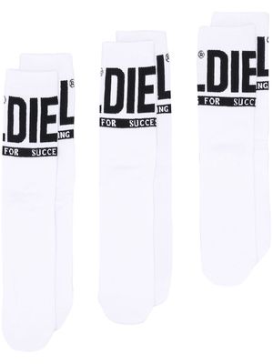 Diesel logo socks - White
